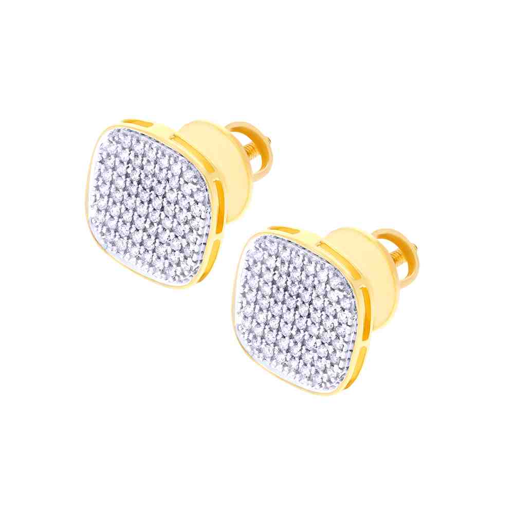 Cushion Cluster Stud Earrings ER21419A